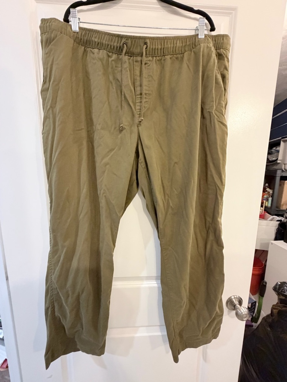 L.L. Bean Men's Olive Green Drawstring Joggers